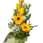 Pecera con Rosas y gerberas