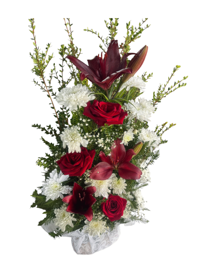 Arreglo Rosas rojas y lilium - Imagen 2