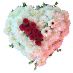 Corona de Corazón Rojo y Blanco