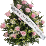 Pie de urna Rosas rosadas