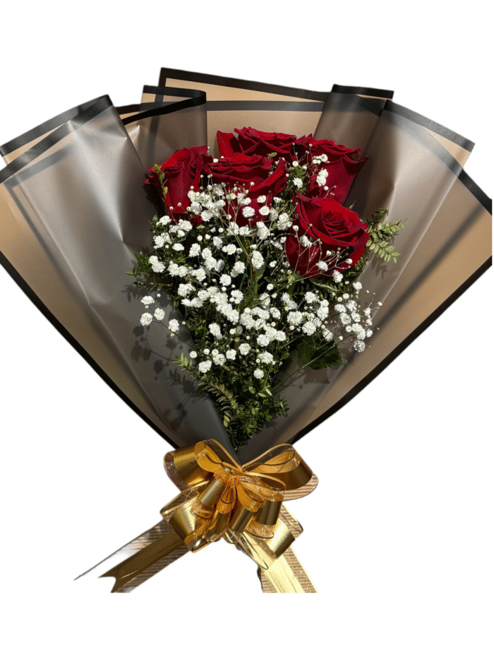 Ramo 5 Rosas Rojas - Imagen 2